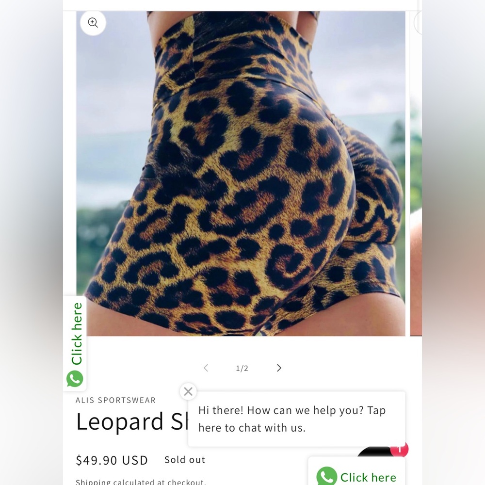 Leopard scrunch booty shorts